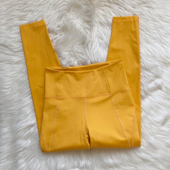 Girlfriend Collective Yellow Golden Glow Compressive High Waist Leggings - Picture 2 of 8